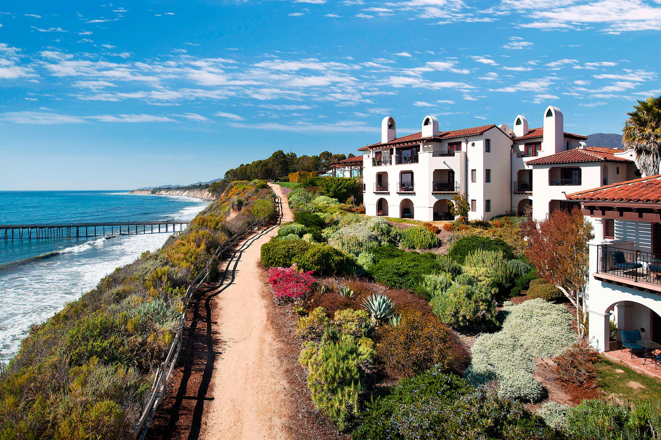 The Ritz-Carlton Bacara, Santa Barbara, above the Pacific coastline